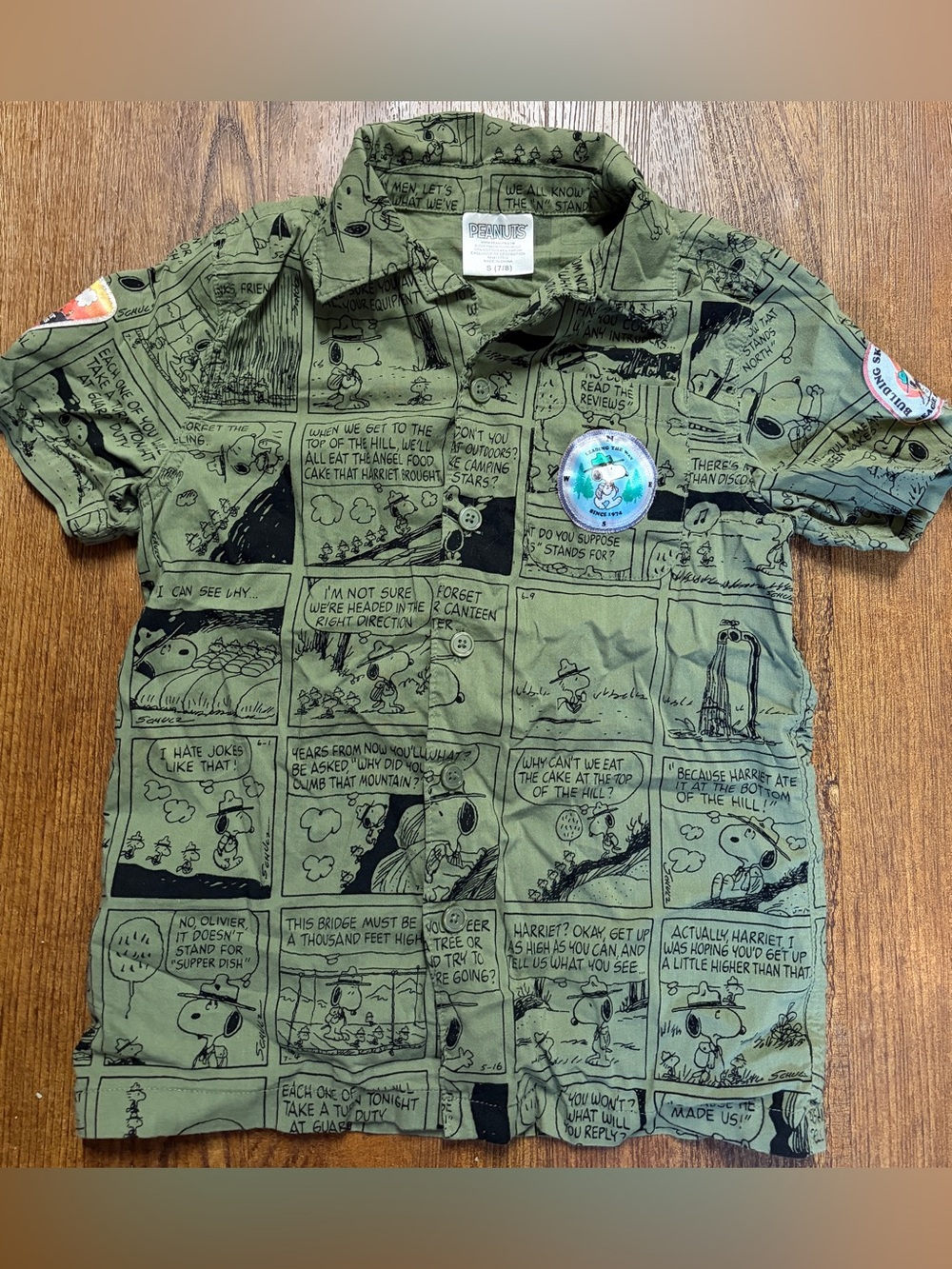Peanuts Snoopy Button Down Shirt